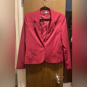 H&M Burgundy Blazer Size 12